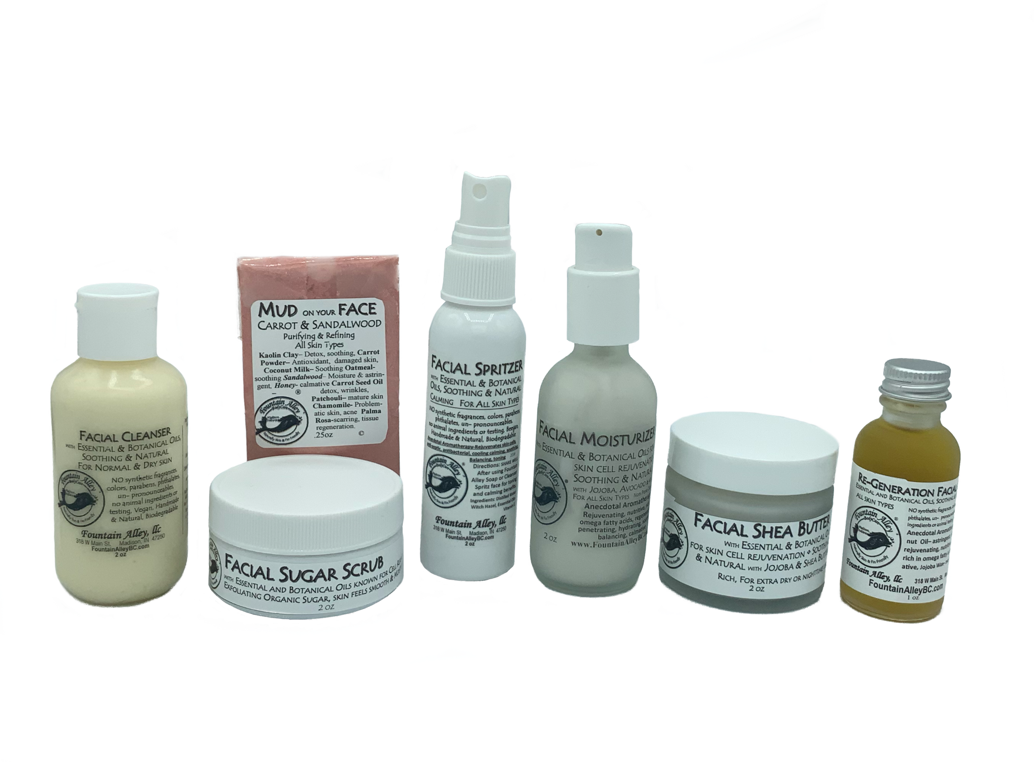 Full Facial Kit Bundle – Fountain Alley BodyCare Full Facial Kit Bundle – Fountain Alley BodyCare